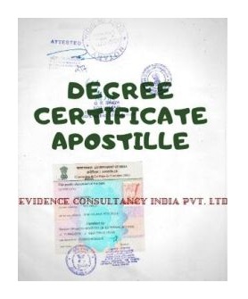 Degree Certificate Apostille Attestation in Delhi India